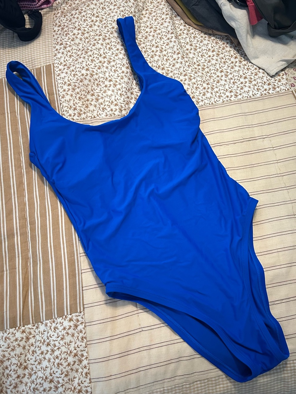 Gianni bini small blue one piece scoop back bathing suit
